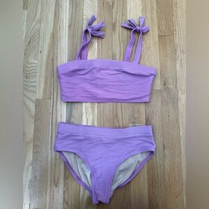 Old Navy Purple Bikini Set with Bow Straps